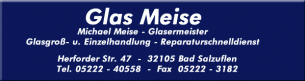 Glaser Nordrhein-Westfalen: Glas Meise Glasermeister 